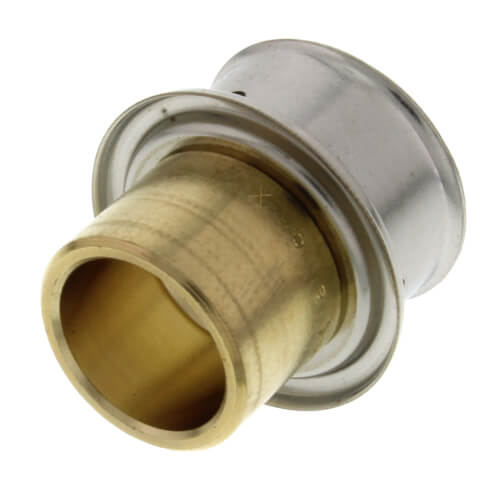 3/4" PEX Press x 1/2" Copper Pipe Adapter w/ Attached Sleeve (Lead Free Bronze)