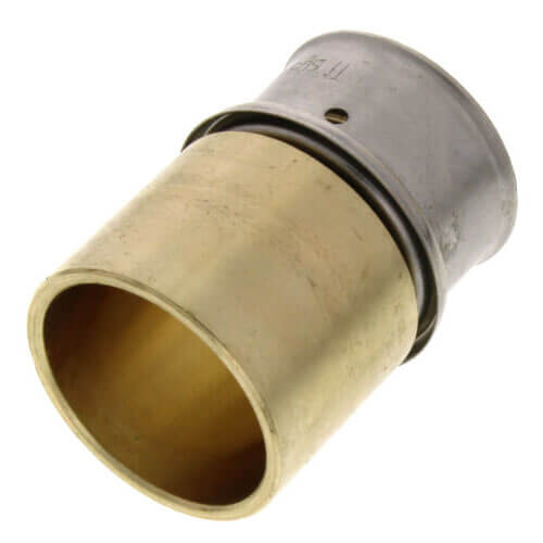 1" PEX Press Copper Pipe Adapter w/ Attached Sleeve (Lead Free Bronze)