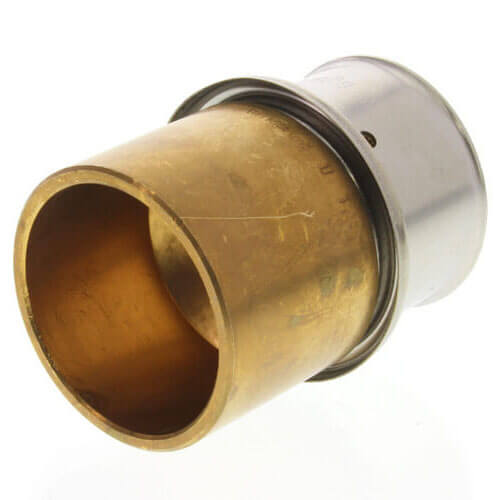 1-1/4" PEX Press Copper Pipe Adapter w/ Attached Sleeve (Lead Free Bronze)