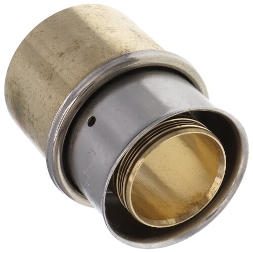 1-1/2" PEX Press Copper Pipe Adapter w/ Attached Sleeve (Lead Free Bronze)