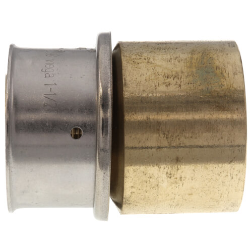1-1/2" PEX Press Copper Pipe Adapter w/ Attached Sleeve (Lead Free Bronze)