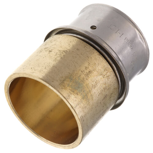 1-1/2" PEX Press Copper Pipe Adapter w/ Attached Sleeve (Lead Free Bronze)