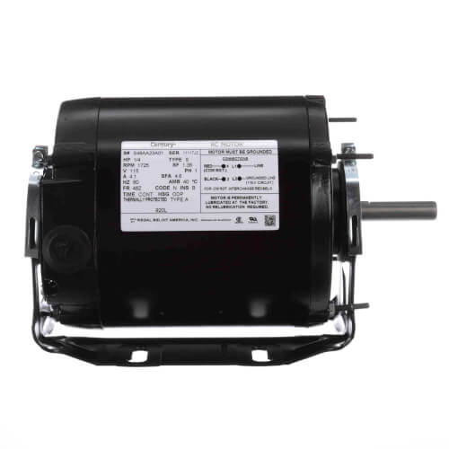 Main product image of 1/4 HP 115v Fan and Blower HVAC/R Motor, 1 PH, 1800 RPM, 48Z Frame, ODP