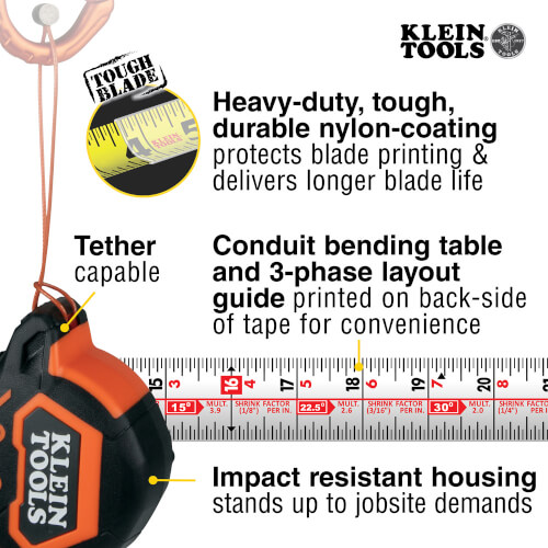 Main product image of 16 ft. Magnetic Double Hook Tape Measure