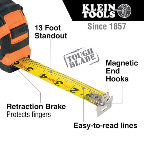 Main product image of 16 ft. Magnetic Double Hook Tape Measure