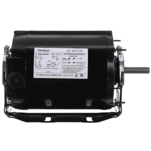 921L - Century 921L - 1/3 HP 115v Fan and Blower HVAC/R Motor, 1 PH ...