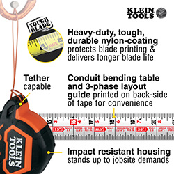 Main product image of 25 ft. Magnetic Double Hook Tape Measure
