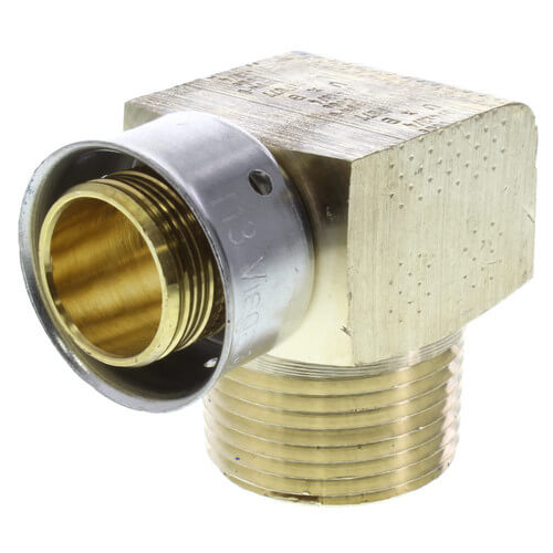 Main product image of 1-1/4" PEX Press x 1-1/4" Male 90° Elbow w/ Attached Sleeve (Lead Free)