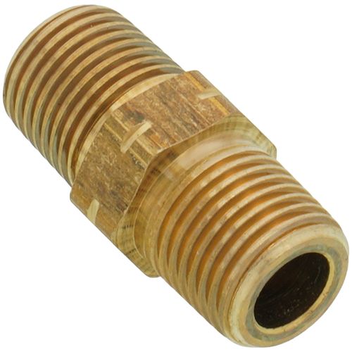 Main product image of 1/8" MIP Barstock Hex Brass Nipple (Lead Free)