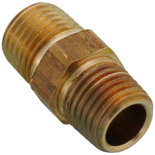 Main product image of 1/4" MIP Barstock Hex Brass Nipple (Lead Free)
