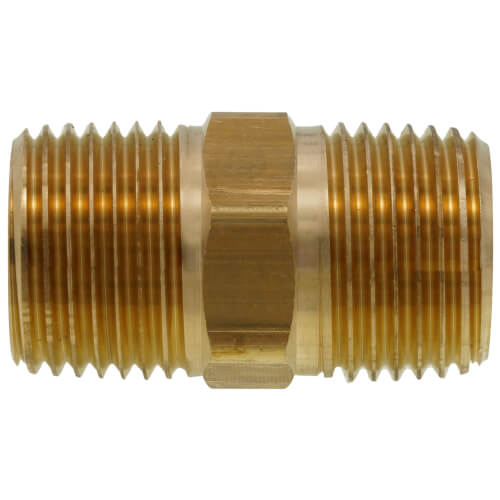 Main product image of 1/2" MIP Barstock Hex Brass Nipple (Lead Free)
