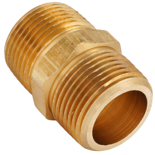 Main product image of 3/4" MIP Barstock Hex Brass Nipple (Lead Free)