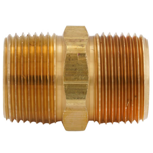Main product image of 3/4" MIP Barstock Hex Brass Nipple (Lead Free)