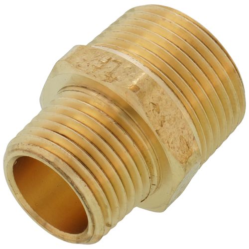 Main product image of 3/4" x 1/2" MIP Brass Reducing Barstock Hex Nipple (Lead Free)