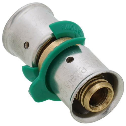Main product image of 3/8" PEX Press Coupling w/ Attached Sleeve (Zero Lead Bronze)