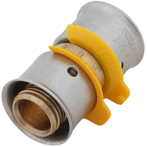 Main product image of 1/2" PEX Press Coupling w/ Attached Sleeve (Zero Lead Bronze)