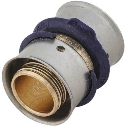 Main product image of 3/4" PEX Press Coupling w/ Attached Sleeve (Zero Lead Bronze)