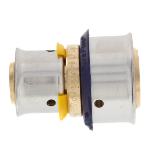 Main product image of 1/2" x 3/4" PEX Press Coupling w/ Attached Sleeve (Zero Lead Bronze)