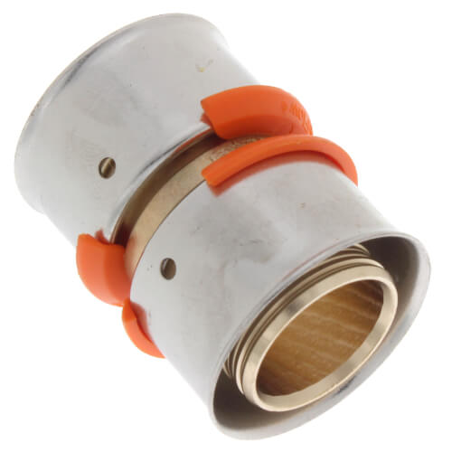 Main product image of 1" PEX Press Coupling w/ Attached Sleeve (Zero Lead Bronze)