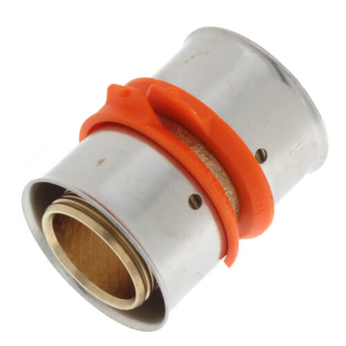 Main product image of 1" PEX Press Coupling w/ Attached Sleeve (Zero Lead Bronze)