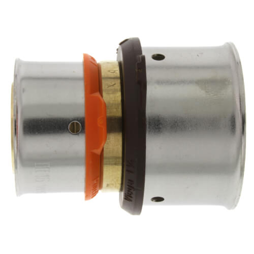Main product image of 1" x 1-1/4" PEX Press Coupling w/ Attached Sleeve (Zero Lead Bronze)
