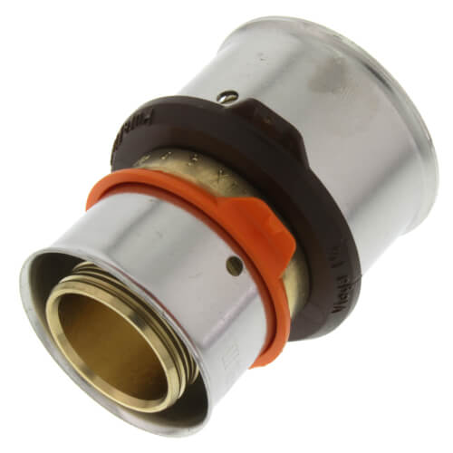 Main product image of 1" x 1-1/4" PEX Press Coupling w/ Attached Sleeve (Zero Lead Bronze)