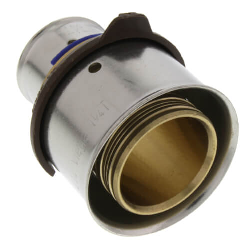 Main product image of 3/4" x 1-1/4" PEX Press Coupling w/ Attached Sleeve (Zero Lead Bronze)