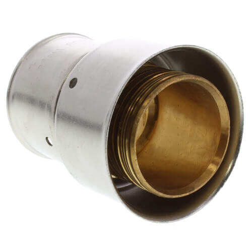 Main product image of 1-1/4" x 1-1/2" PEX Press Coupling w/ Attached Sleeve (Zero Lead Bronze)