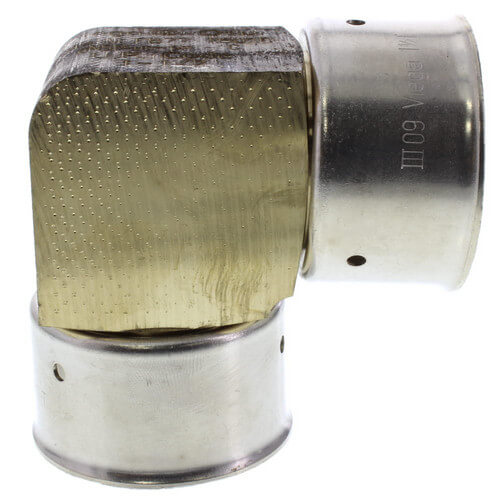 Main product image of 1-1/2" PEX Press 90° Elbow w/ Attached Sleeve (Zero Lead Bronze)