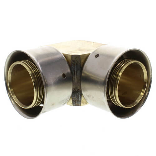Main product image of 1-1/2" PEX Press 90° Elbow w/ Attached Sleeve (Zero Lead Bronze)