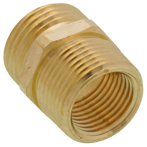 Main product image of 3/4" Male Hose x 3/4" MIP OD (1/2" FIP ID) Brass Garden Hose Adapter