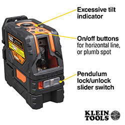 Main product image of Self-Leveling Red Cross-Line Laser Level & Red Plumb Spot