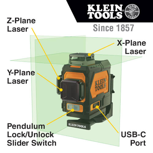 Main product image of Rechargeable Self-Leveling Green Planar Laser Level
