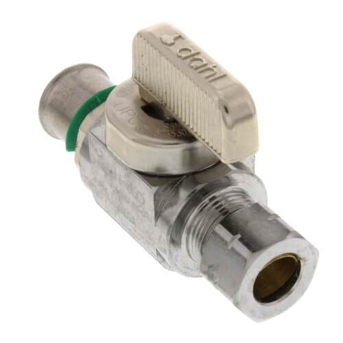 Main product image of 3/8" PEX Press Straight Stop Valve (Lead Free)