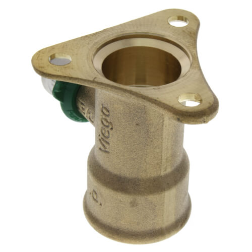 Main product image of 3/8" PEX Press x 1/2" Female Drop Ear Elbow w/ Attached Sleeve (Zero Lead Bronze)