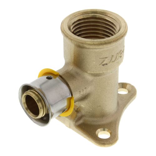 1/2" PEX Press x 1/2" Female Drop Ear Elbow w/ Attached Sleeve (Zero Lead Bronze)