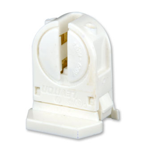 Main product image of Mini Base, T5 Bi-pin, Fluorescent Lampholder, Low Profile, Snap-in Or Slide-on Lamp-lock (White)