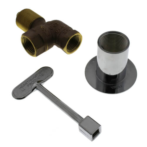 952SIOUX Sioux Chief 952SIOUX HearthMaster Log Lighter Gas Angle Ball Valve w/ Chrome