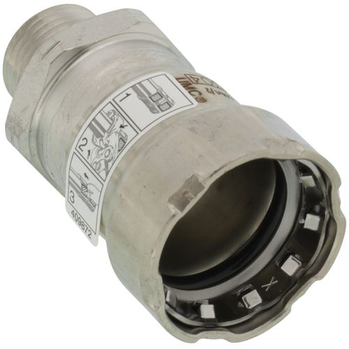 Main product image of 3/4" x 1/2" MegaPress 304 FKM Stainless Steel Male Adapter (Press x Male)