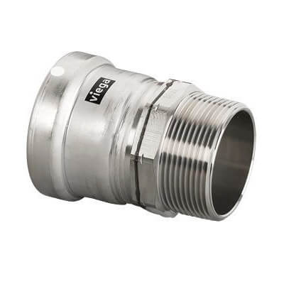 Main product image of 4" MegaPress XL FKM 304 Stainless Steel Male Adapter (Press x Male)