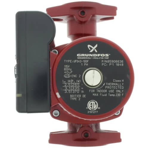 95906636 Grundfos 95906636 UPS43100F 3Speed Cast Iron Circulator