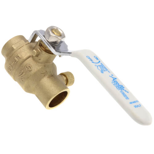 Main product image of 1/2" Sweat Forged Full Port Brass Ball Valve w/ Stop and Waste (Lead Free)