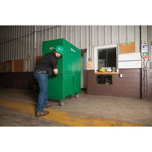 Main product image of 16 Gauge Steel Compact Field Office with Casters, Green