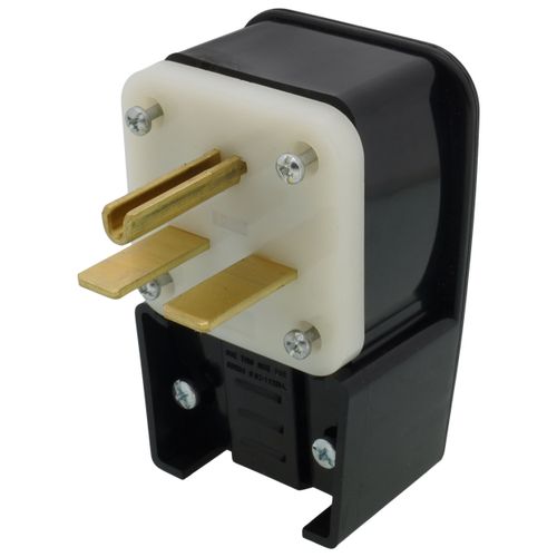 Main product image of Industrial Grade Angle Plug, 2P, 30A, NEMA 6-30P - Black (250V)