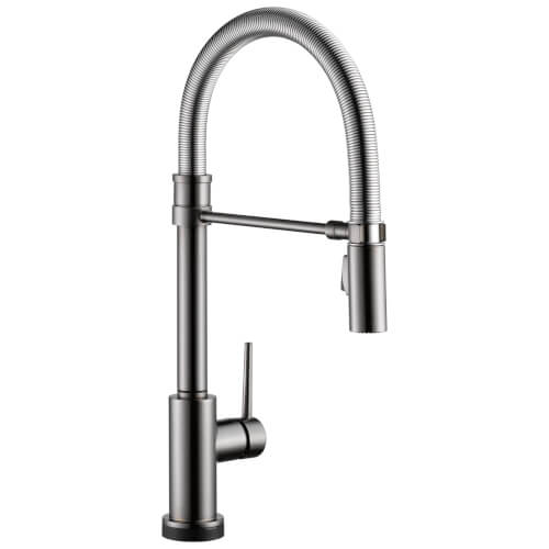 Main product image of Trinsic Single-Handle Pull-Down Spring Kitchen Faucet w/ Touch2O (Black Stainless), 9659T-KS-DST