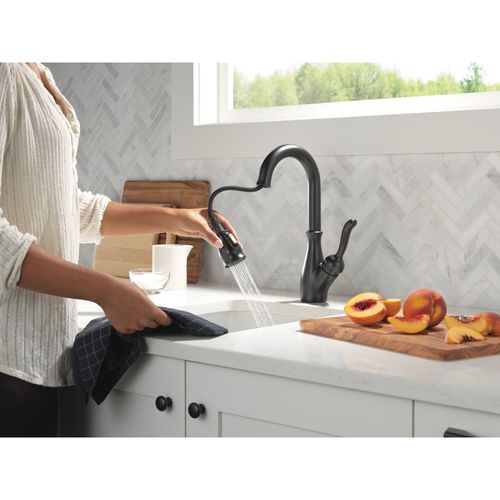 Main product image of Leland 1 Handle Pull-down Bar/Prep Faucet (Matte Black), 9678-BL-DST