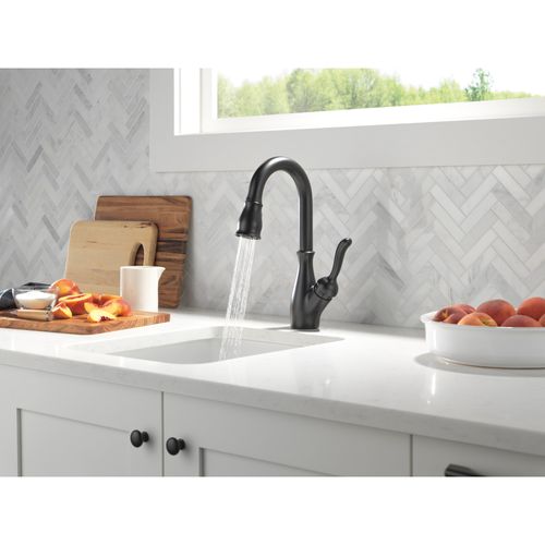 Main product image of Leland 1 Handle Pull-down Bar/Prep Faucet (Matte Black), 9678-BL-DST