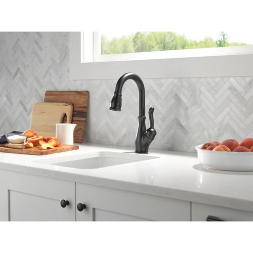 Main product image of Leland 1 Handle Pull-down Bar/Prep Faucet (Matte Black), 9678-BL-DST