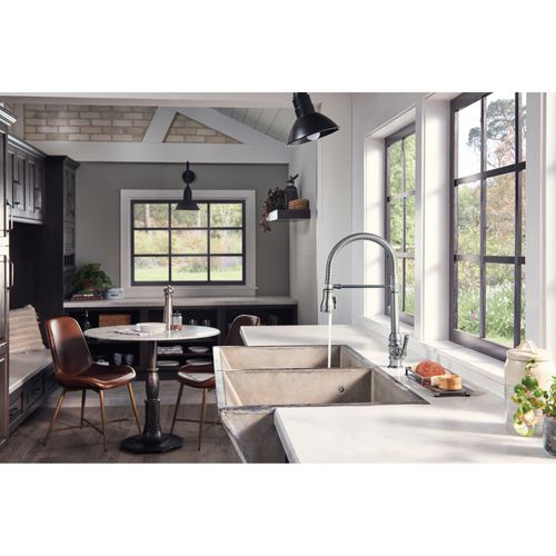 Main product image of Broderick Single Handle Pull-Down Kitchen Faucet With Spring Spout, 1.8 GPM (Arctic Stainless), 9690-AR-DST