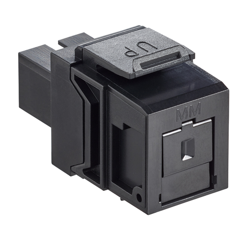 Main product image of Quickport, Multimode Simplex Sc Fiber Optic Adapter Module, Phosphor Bronze Sleeve (Black)